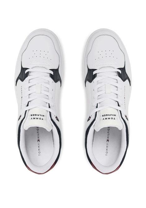 Tommy Hilfiger Basket Core Lite LTH Shoes White Blue Men TOMMY HILFIGER | Sneakers | FM0FM05518-YBS